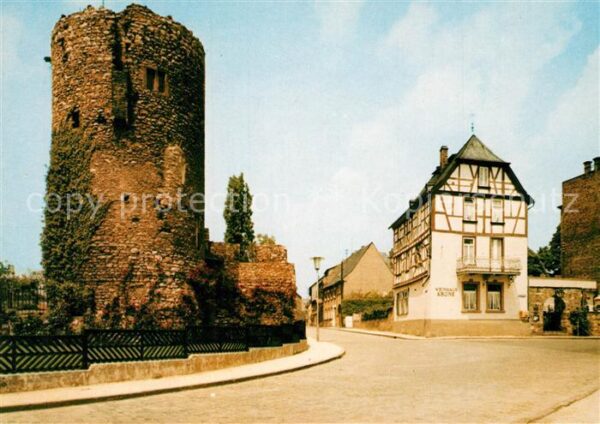 Eltville Rhein Romantik einer kleinen Stadt Ruine Turm