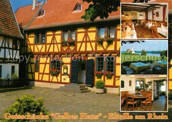 Eltville Rhein Gutsschänke Gelbes Haus Fachwerkhaus Te