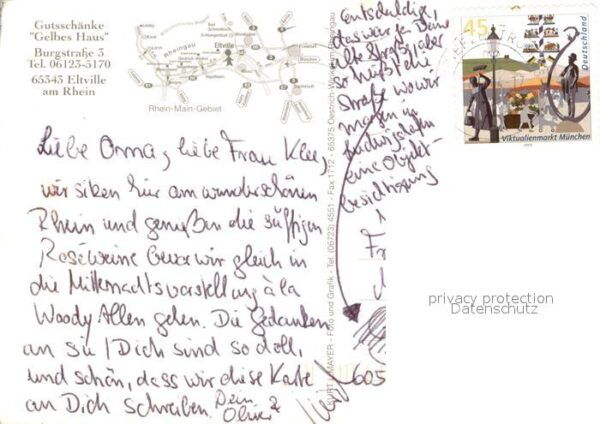 Eltville Rhein Gutsschänke Gelbes Haus Fachwerkhaus Te – Bild 2