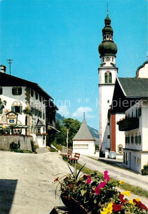 Oberau Wildschoenau Tirol Ortsmotiv mit Kirche