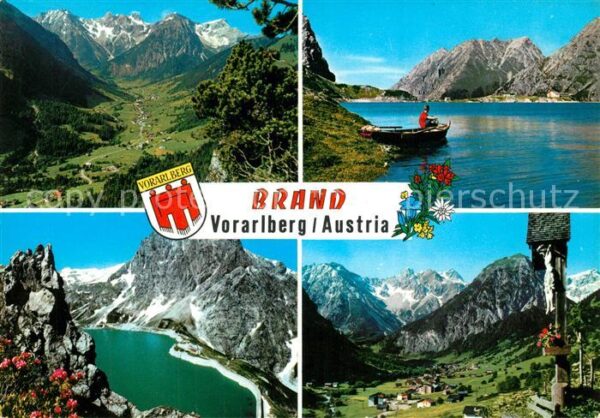 Brand Vorarlberg Landschaftspanorama Alpen Bergsee Wegek