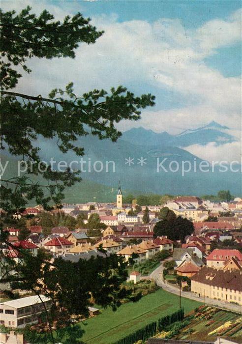 Spittal Drau Stadtpanorama Alpen