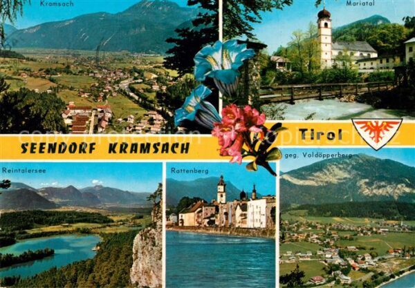 Kramsach Panorama Ortsmotiv mit Kirche Mariatal