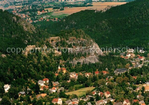 Oybin Berg Oybin mit Klosteranlage Zittauer G