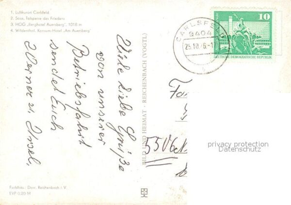 Auersberg Wildenthal Luftkurort Carlsfeld Sosa Talsperre des – Bild 2