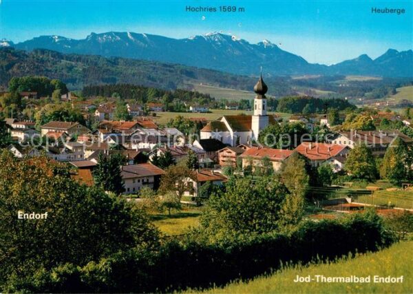 Bad Endorf Jod Thermalbad Gesamtansicht mit Alpenp