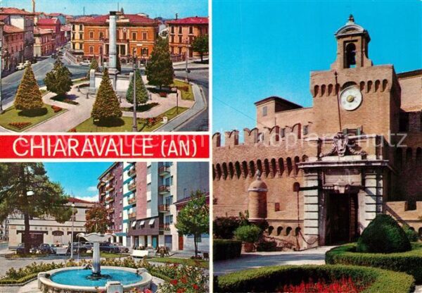 Chiaravalle Platz Denkmal Brunnen Kloster