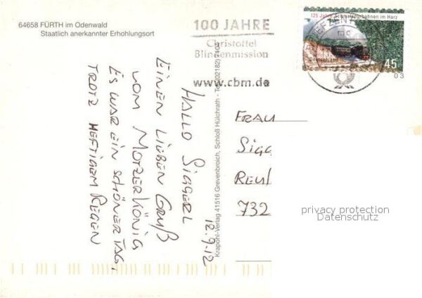 Fuerth Odenwald Kirche Markt Fachwerkhäuser Rathaus Sta – Bild 2