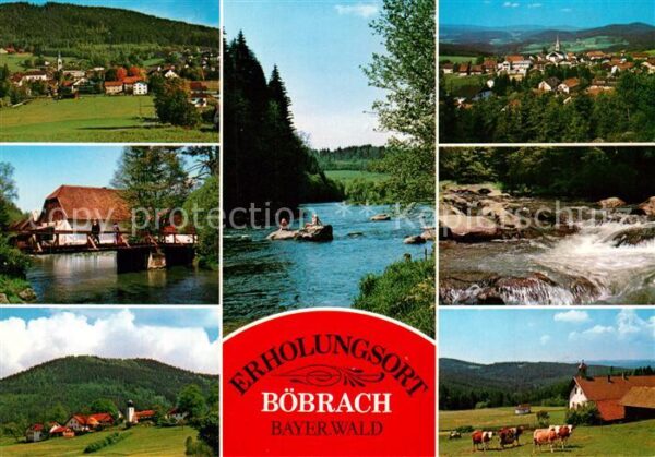 Boebrach Panorama Holzbrücke Partie am Fluss Bau