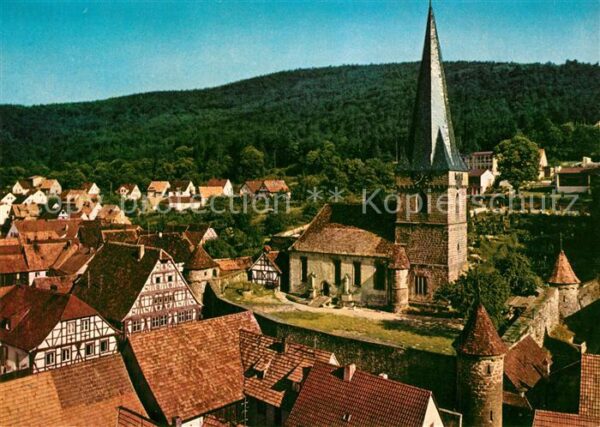 Doerrenbach Ortsansicht mit Kirche Weinort Erholung