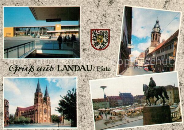 Landau Pfalz Bahnhof Marktstrasse Stiftskirche Marie