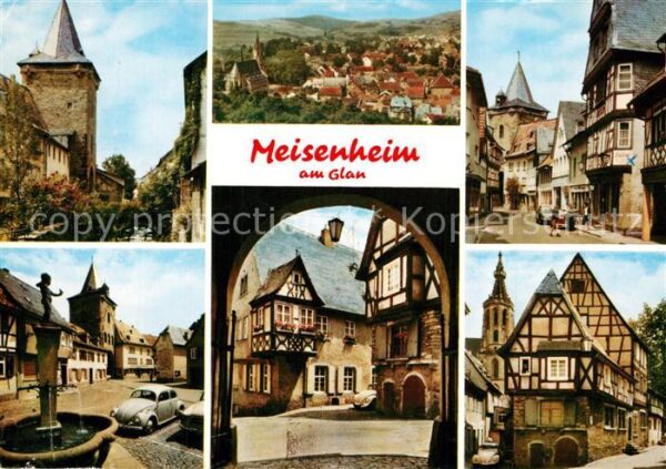 Meisenheim Glan Stadtpanorama Altstadt Fachwerkhäuser B