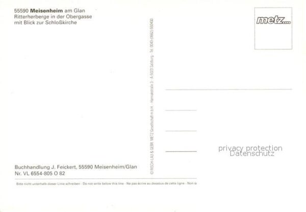 Meisenheim Glan Ritterherberge Obergasse Blick zur Schl – Bild 2
