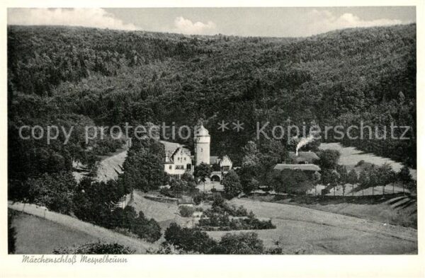 Mespelbrunn Landschaftspanorama mit Märchenschloss