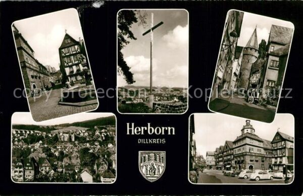 Herborn Hessen Altstadt Fachwerkhäuser Turm Kreuz Stad