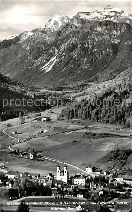 Steinach Brenner Tirol Panorama mit Habicht und Kirchdach Stub