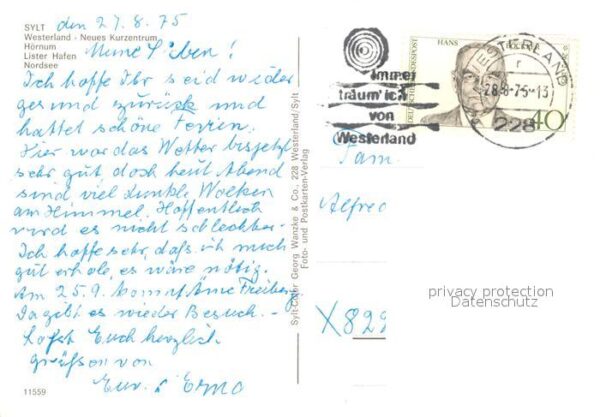 Insel Sylt Kurzentrum Hörnum Leuchtturm Lister Haf – Bild 2