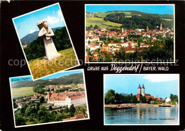 Deggendorf Donau Stadtpanorama Kloster Niederalteich Klo