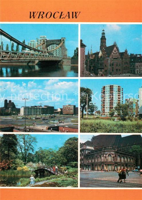Wroclaw Oder Brücke Rathaus Platz Hochhaus Bota