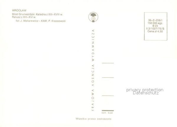 Wroclaw Most Grunwaldzki Katedra Ratusz Oder Br – Bild 2