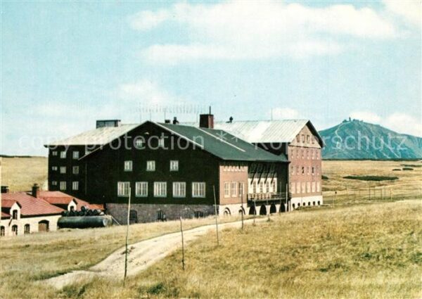 Schneekoppe Snezka Lucni bouda horska chata Wiesenbaude