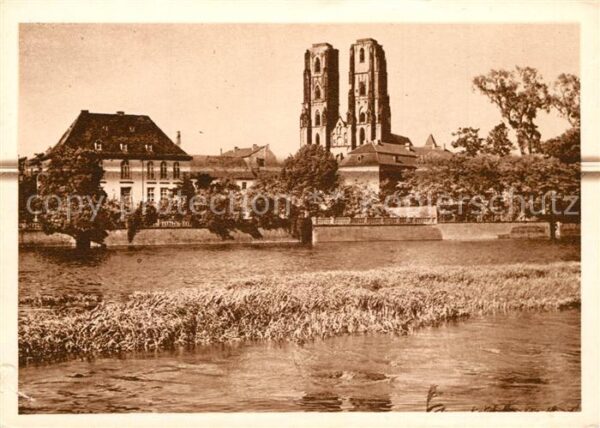 Wroclaw Widok na Ostrow Tumski Kathedrale Insel