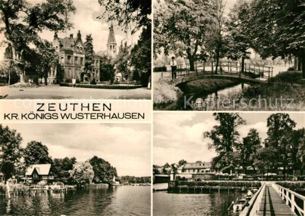 Zeuthen Rathaus Partie an der Dahme Brücke Zeut