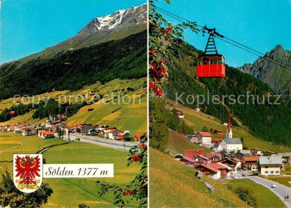 Soelden Oetztal Panorama Bergbahn Ötztaler Alpen