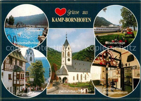 Kamp-Bornhofen Freibad Burgenstrasse Wallfahrtskirche