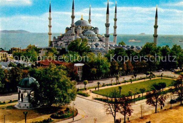 Istanbul Constantinopel Sultanahmed Camii ve Alman Cesmesi Blau