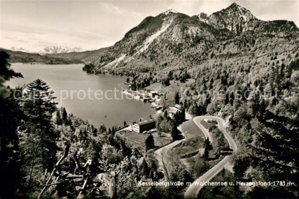 Walchensee Kesselbergstrasse Herzogstand Landschaf