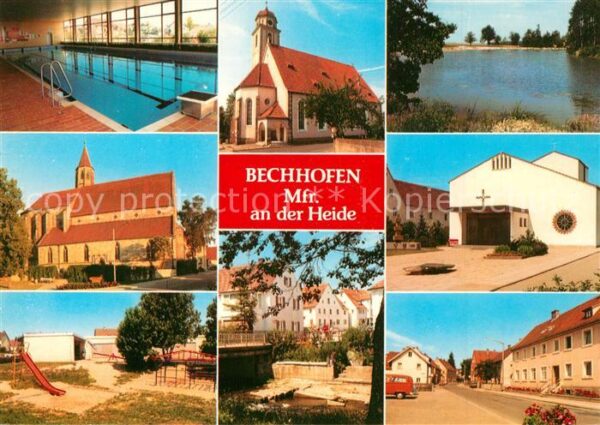 Bechhofen Mittelfranken Hallenbad Kirche Kinderspielplatz Stras