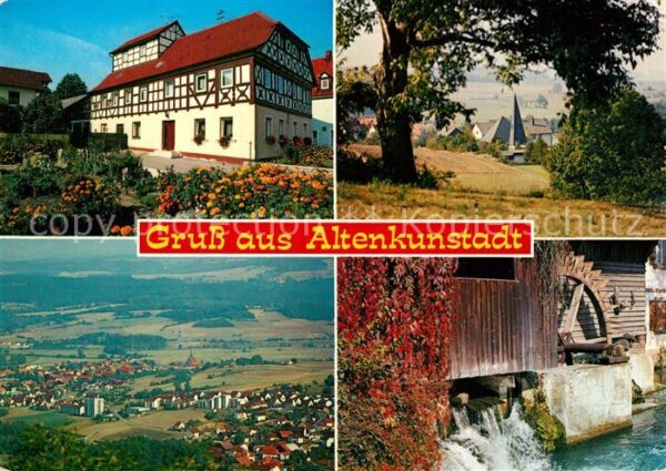 Altenkunstadt Panorama Fachwerkhaus Mühle Wasserrad