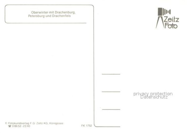 Oberwinter Rhein mit Drachenburg Petersburg und Drachenf – Bild 2