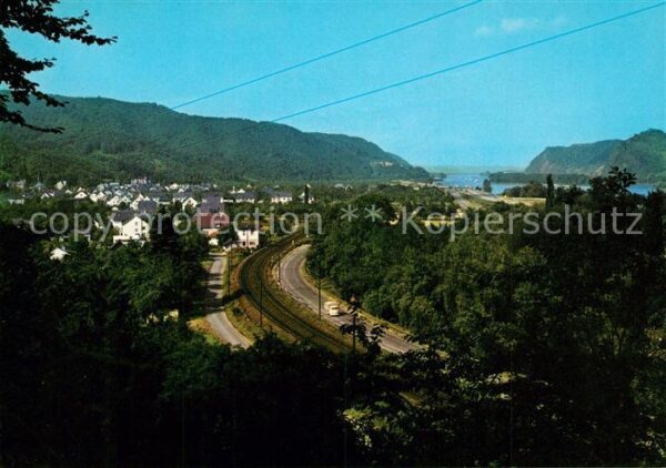 Enkirch Mosel Panorama Eisenbahn