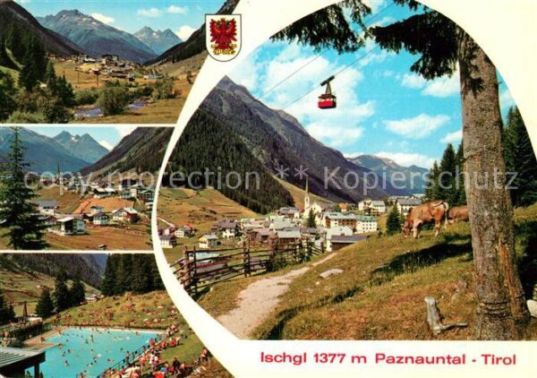 Ischgl Panorama Paznauntal Alpen Freibad Bergb