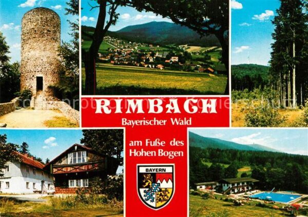 Rimbach Bayrischer Wald Burgruine Lichtenegg Panorama Freibad