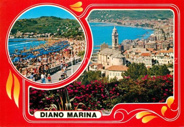Diano Marina Panorama Kirche Strand