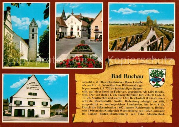 Bad Buchau Federsee Stiftskirche  Rathaus Marktplatz Reichs