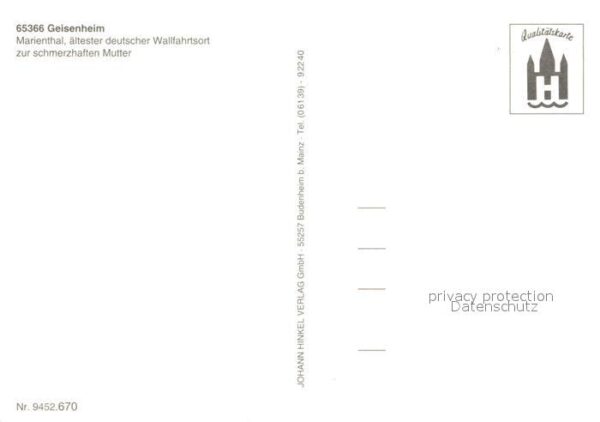 Marienthal Rheingau Kloster Wallfahrtskirche zur schmerzhaf – Bild 2