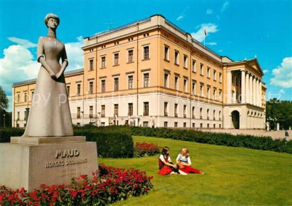 Oslo Norwegen Schloss Maud Statue