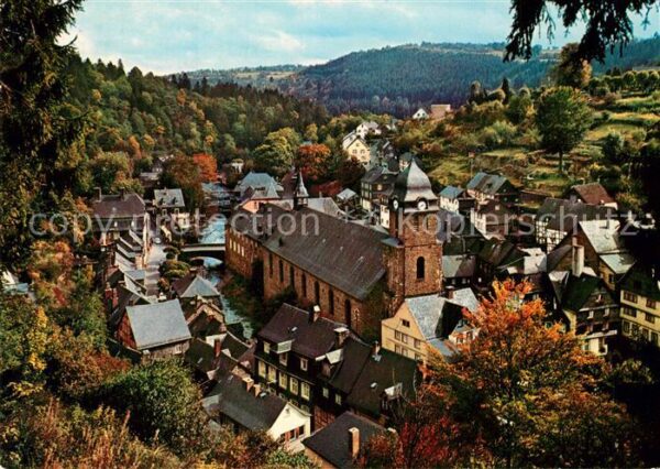 Monschau Aukirche Stadtansicht