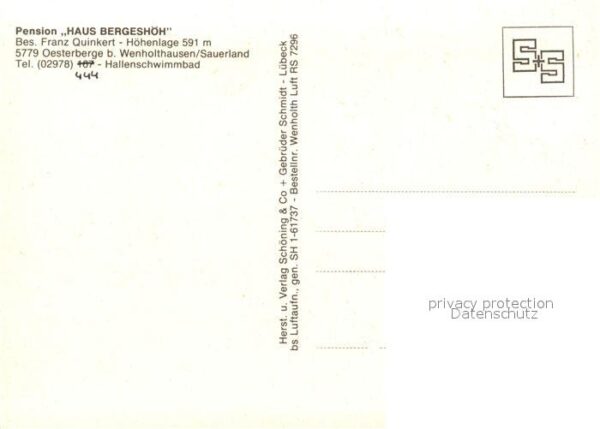 Oesterberge Fliegeraufnahme Pension Haus Bergeshöh – Bild 2