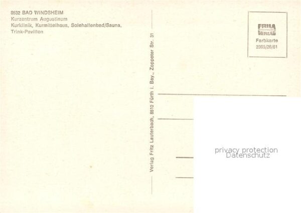 Bad Windsheim Kurzentrum Augustinum Kurklinik Kurmitt – Bild 2