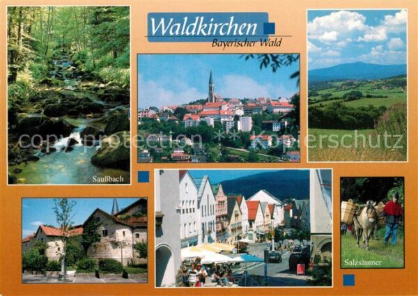 Waldkirchen Niederbayern Saußbach Salzsäumer Marktplatz Panorame