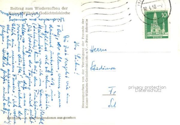 Berlin Kaiser Wilhelm Gedächtniskirche Nachtau – Bild 2