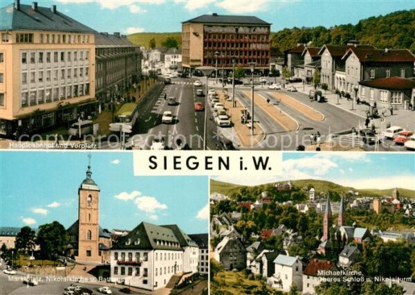 Siegen Westfalen Hauptbahnhof Vorplatz Michaelkirche Sch
