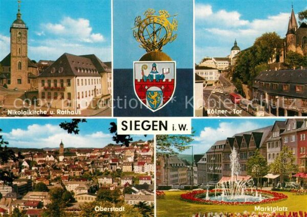 Siegen Westfalen Nikolaikirche Rathaus Kölner Tor Oberst