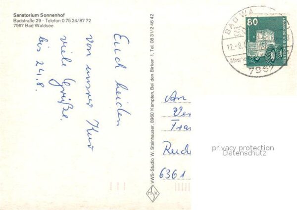 Bad Waldsee Sanatorium Sonnenhof – Bild 2
