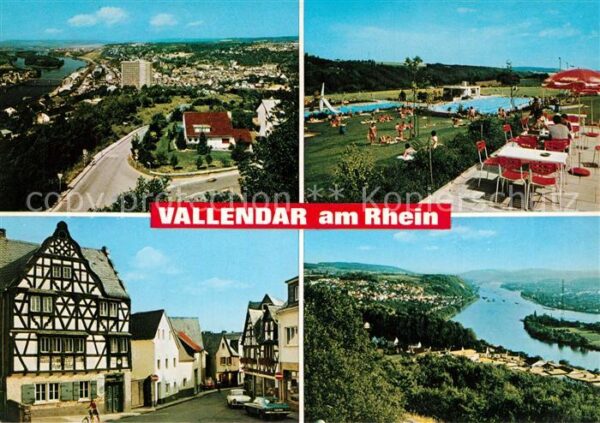 Vallendar Panorama Fliegeraufnahme Fachwerkhäuser